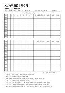 电子塑胶制造厂-生产管制程序及流程图