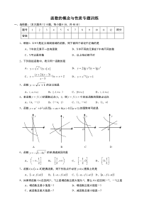 高中数学会考专题集锦——函数的概念与性质专题训练