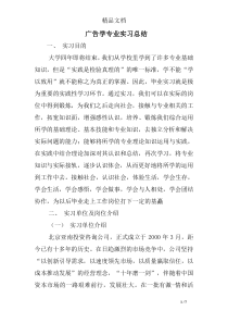 广告学专业实习总结