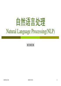 自然语言处理Natural-Language-Processing(NLP).ppt