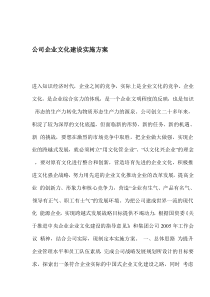 公司企业文化建设实施方案(1)