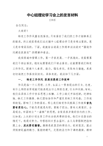 中心组理论学习会上的发言材料 二