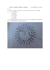 二十四山立向配吉祥消水立局图之一;壬山丙向子山午向;