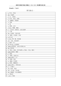 译林牛津高中英语模块三U1—U3单词默写词汇表 最新、校对、多格式