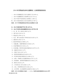 2016年河南省交通事故、人身损害赔偿标准