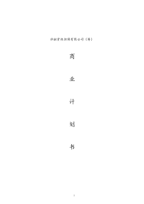 [实例]非融资性担保企业商业计划书