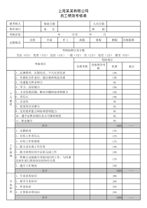 公司KPI绩效考核表模板