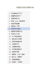 中国历史人物文言文故事积累