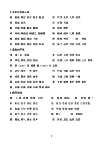 鲁教版三年级语文上册生字组词