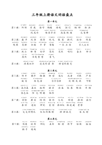 三年级上册语文词语盘点