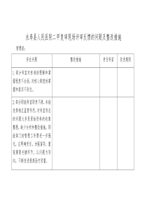 二甲评审反馈问题整改方案