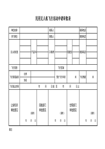 民用无人机飞行活动申请审批表最新-