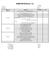 [品质保证]01C编码规范