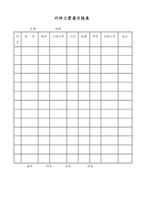 通用计件工资每日报表