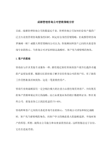 成都管理咨询公司营销策略分析