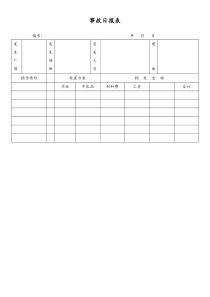 [工厂]事故日报表