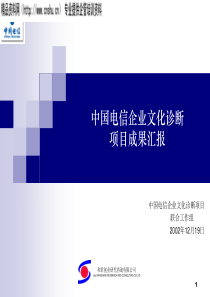 和君创业-中国电信企业文化诊断成果汇报