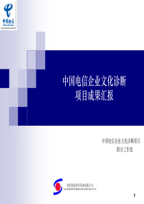 和君创业-中国电信企业文化诊断报告终稿