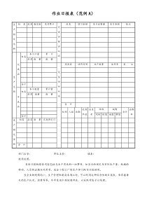 [工厂]作业日报表范例A