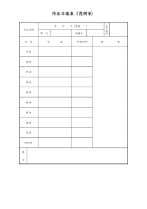 [工厂]作业日报表范例B