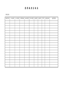 [工厂]原料耗用分析表