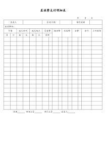 [工厂]差旅费支付明细表