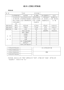 [工厂]技术人员能力考核表