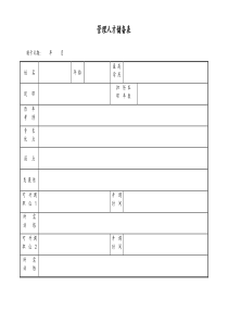 [工厂]管理人才储备表