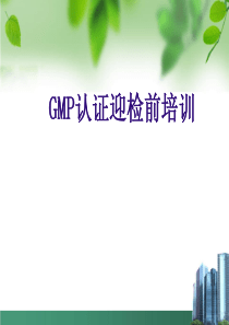 GMP认证迎检前培训