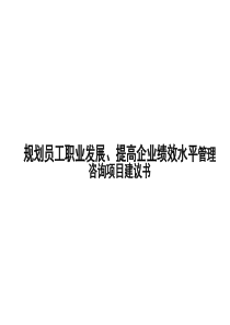 提高企业绩效水平管理咨询项目建议书(96)