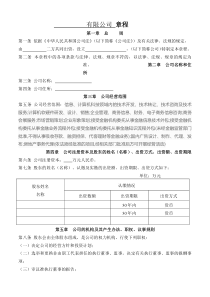 公司章程标准版