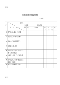 火力发电厂全套安全系统检查表