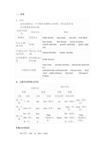 小学五年级英语语法总结