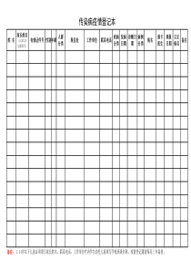 传染病疫情报告登记本模板