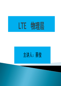 LTE 物理层