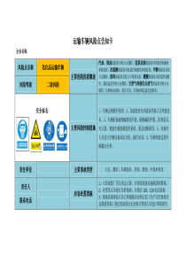 风险点告知卡(危化品运输车辆)