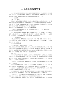 xxx局机构和岗位设置方案