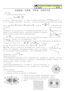 电场强度、电场线、等势面、电势的关系