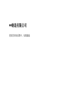 某制造业企业薪酬绩效咨询全案-咨询结果-绩效体系(PPT 137页)