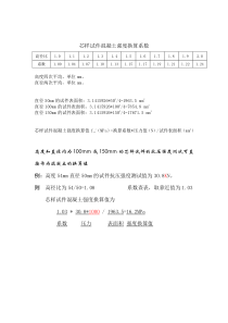 芯样试件混凝土强度换算系数