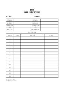 混凝土养护记录表