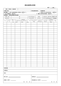 水泥搅拌桩监理旁站记录表