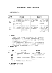 本科瑜伽教学计划