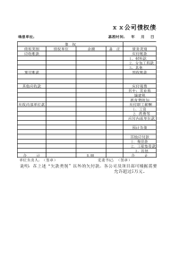 债权债务表