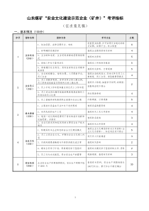 山东省“安全文化建设示范企业”考评指标