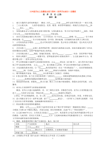 九年级历史上岳麓版总复习资料