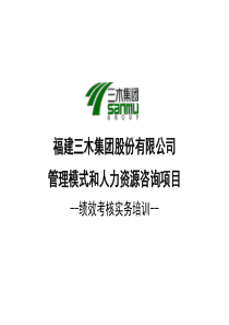 某某公司咨询项目绩效考核实务培训