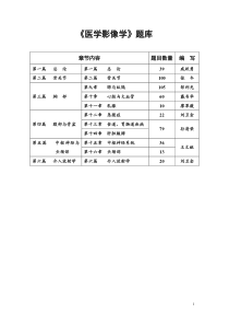 医学影像学题库