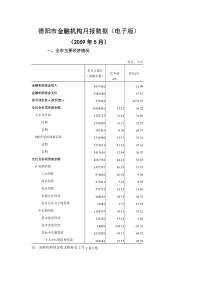 德阳市金融机构月报数据(电子版)