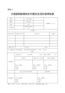 乡医申报表